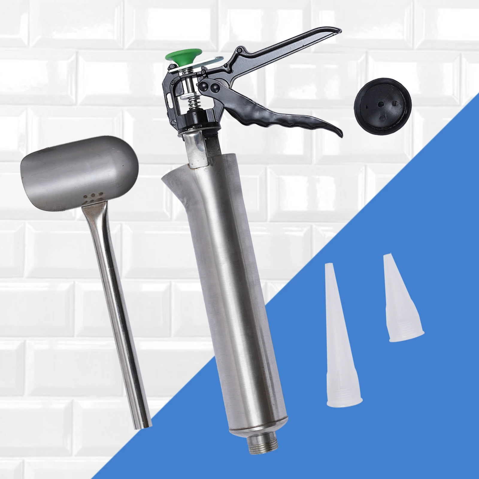 Portable Stainless Steel Caulking Gun Ceramic Tile Caulking Gun Mortar Grouting Gun Sprayer Caulking Tool