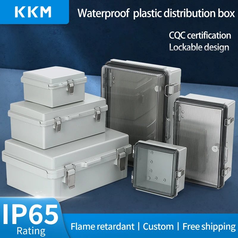 IP65 Electrical Project Box buckle PC Waterproof Junction box Enclosure Plastic distribution Outdoor Instrument Housing case 2