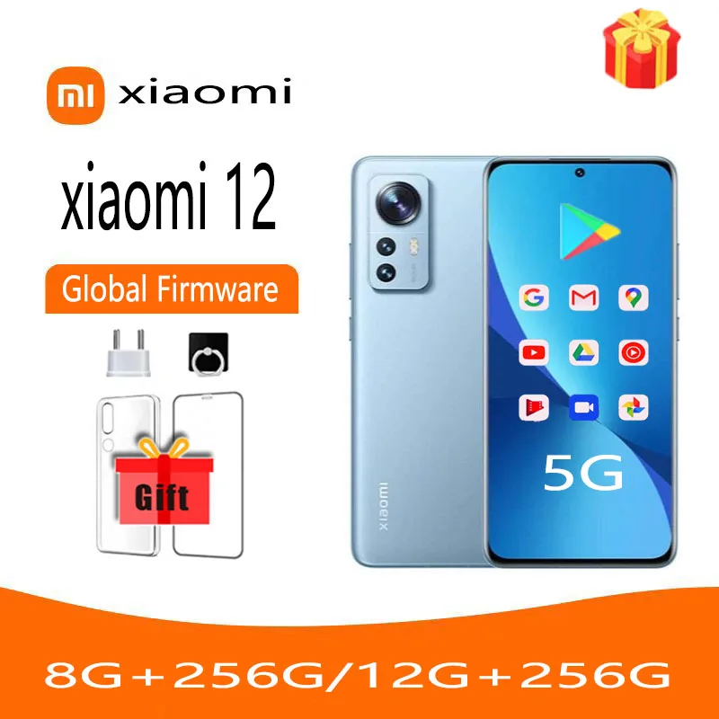 Xiaomi 12 5G smartphone hyperOS 2.0 Qualcomm Snapdragon 8 Gen1 celular 6.28inchs display full screen used phone no charger