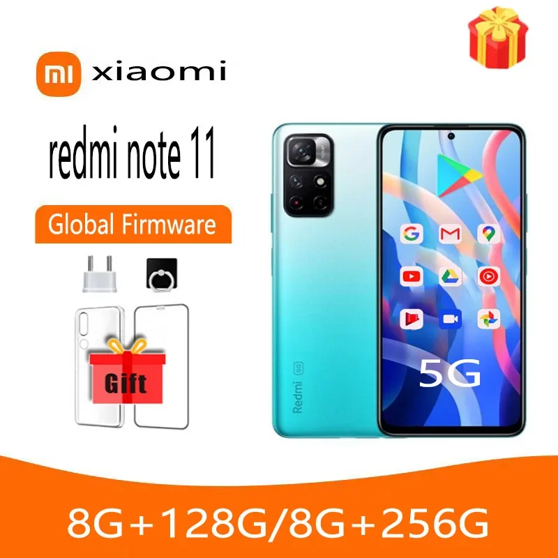 Global rom Xiaomi Redmi Note 11 5G Cellphone Smartphone MediaTek 810 5000mAh 6.6 inches 50MP 16MP used phone