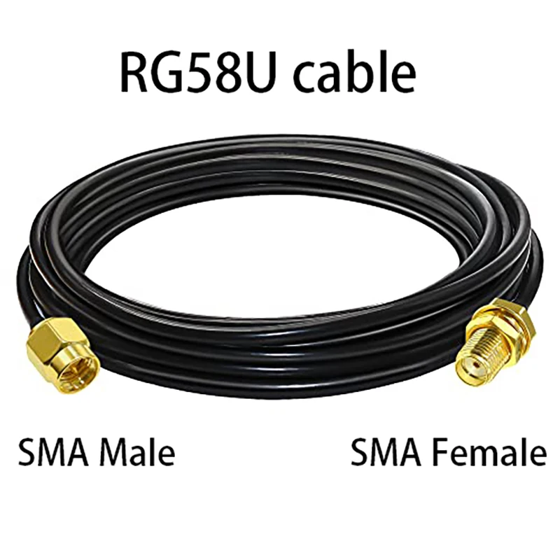SMA antenna extension cable RG58 Coaxial cable SMA male -SMA female RF cable Router network adapter extension cable SMA to SMA