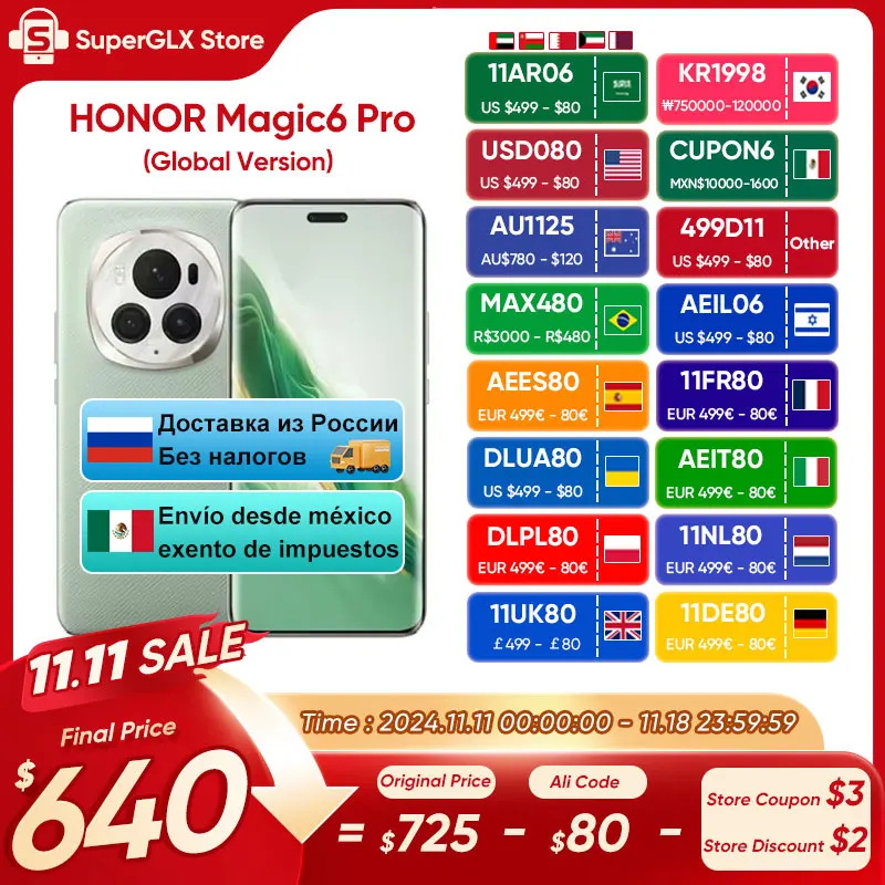 Original New HONOR Magic8 Pro Global Version Snapdragon 8 Elite Gen 5 200MP Cameras 6.71'' OLED Display 7100mAh 100W S
