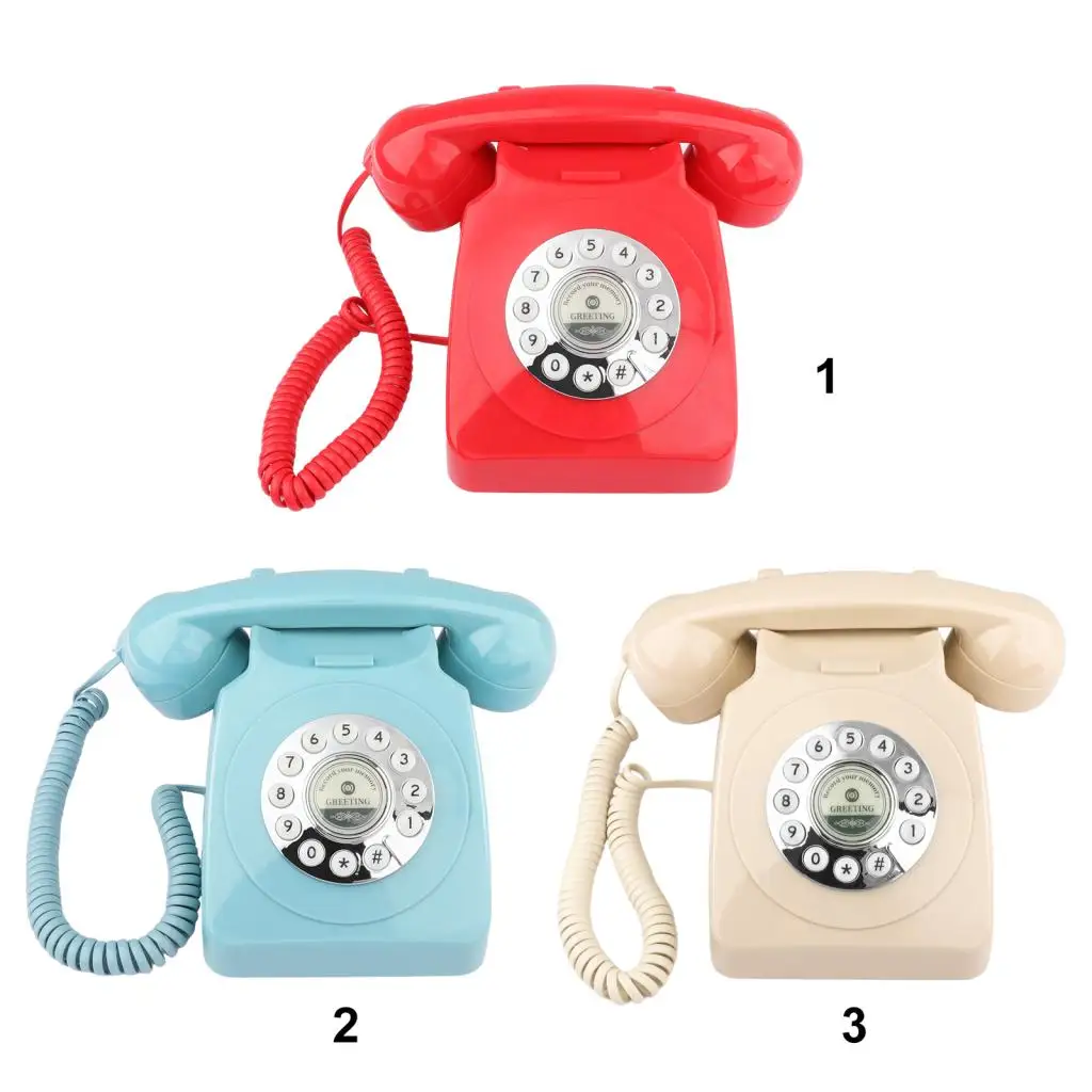 Guestbook Wedding Phone Recorder Decorative Old Fashioned Desk Telephone for Anniversary Home Retirement Party Thanksgiving Desk