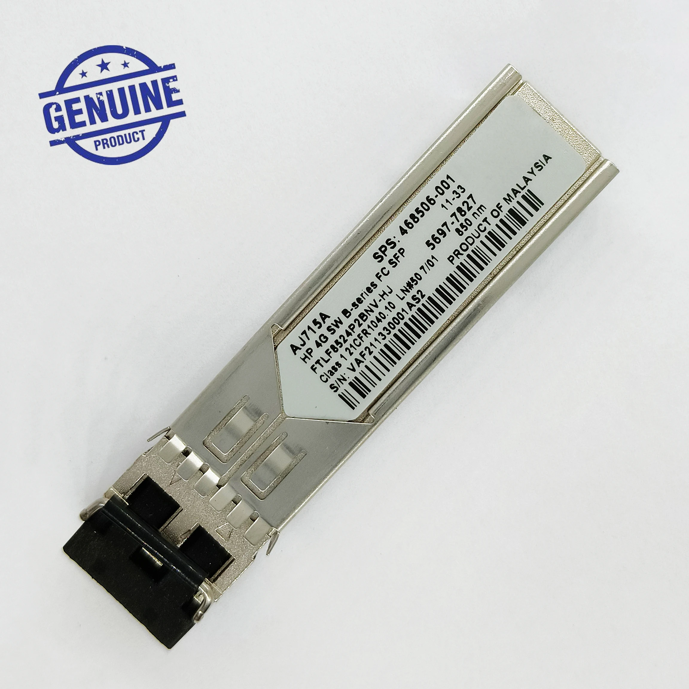 Genuine For HP AJ715A 4Gb SFP SPS 468506-001 SW B-Series FC FTLF8524P2BNV-HJ 850nm Transceiver Optical Module
