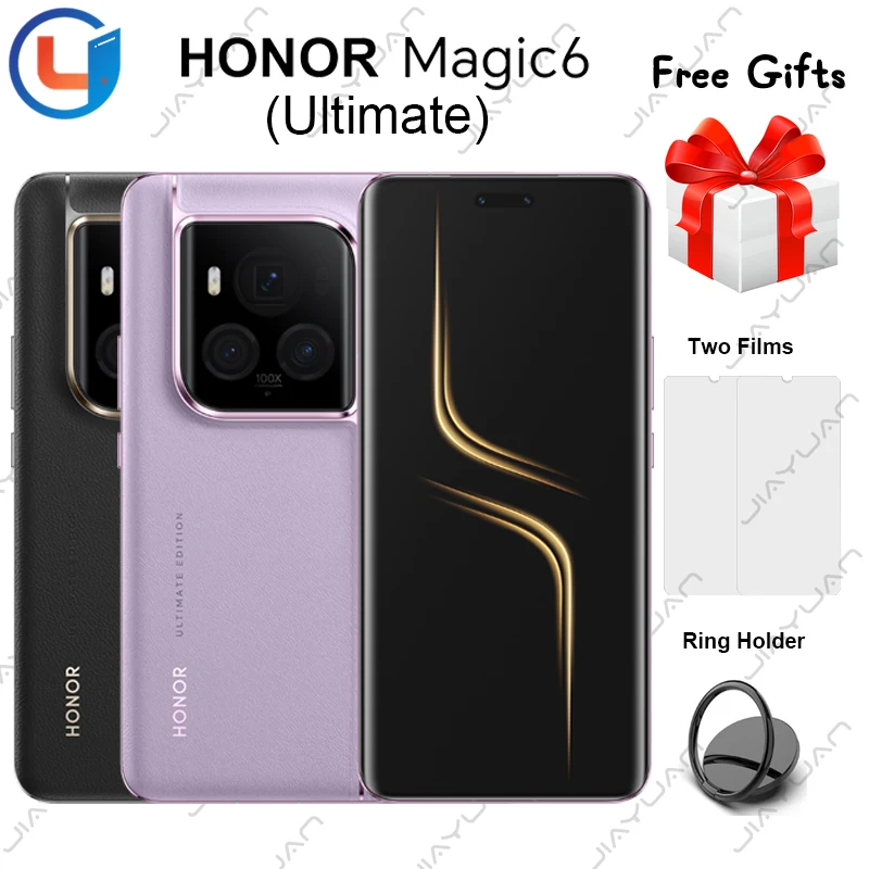 Original Honor Magic 6 Ultimate 5G GMS Phone 6.8" 120Hz Screen Snapdragon 8 Gen 3 Camera 180MP Battery 5600mAh NFC Smartpho