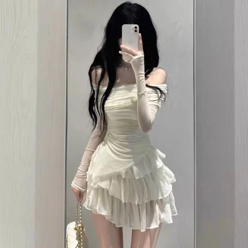 New Two Piece Set Elegant Women's Outfit Two-piece Dress Y2k Crop Tops Skirt Spring Summer Clothes Women 2024 Korean Style 