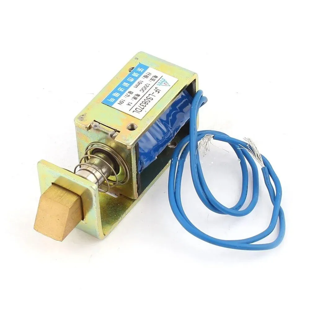 JF-S0837DL 10mm Stroke 1.5Kg 15N Force Pull Type Open Frame Actuator Solenoid Electromagnet DC 6V 12V 24V 1A Door Lock Assembly