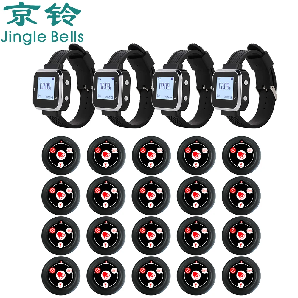 Wireless Waiter Watch Receiver Call Button Buzzer Calling Restaurant Customer Waiter Service Pager System For Bar,Hotel