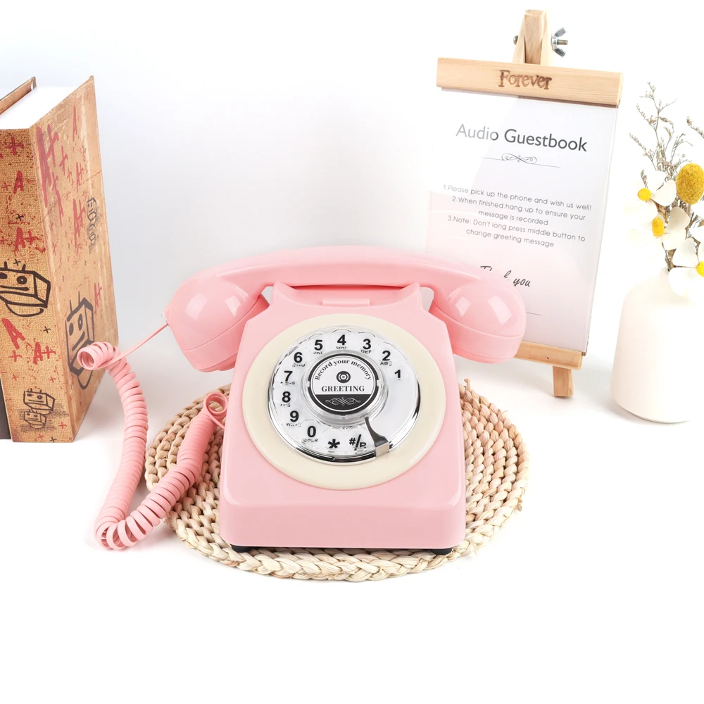 Vintage phone Vintage landline Recording Wedding Event Guest book Recorder Pick up the phone and leave a message