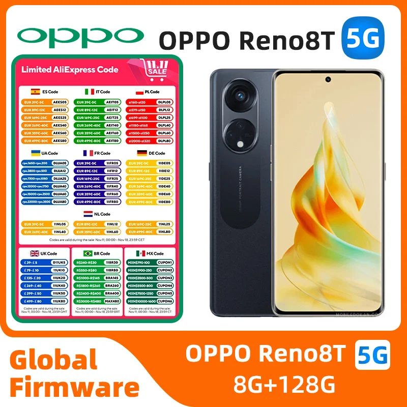 OPPO Reno8T 5G Android Unlocked 6.7 inch 8GB RAM 128GB ROM All Colours in Good Condition Original used phone