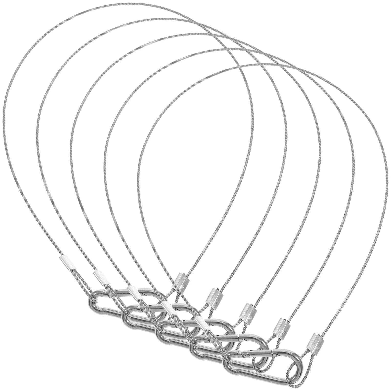 Wire Rope Lock Carabiner Stainless Steel Steel Safety Rope Heavy Duty Bike Lock Cable For Stage Light Stainless Steel Safety