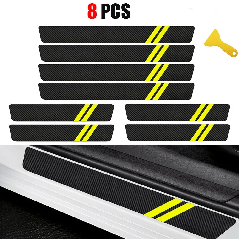 For Dodge Durango Accessories Yellow Car Door Sill Protector Step Stickers M7 -8 Pcs