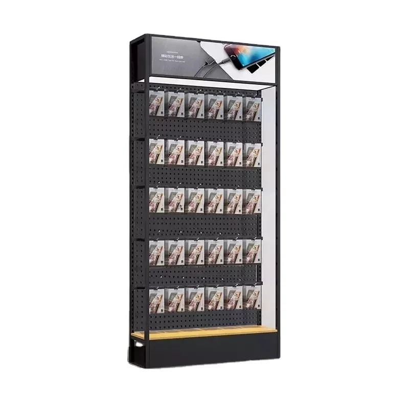 custom，Customized Cell Phone Accessories Rack Wall Display Cabinet Mobile Phone Accessory Metal Shelves For Phone