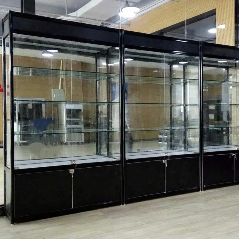 custom，Cheap Price Aluminium Profile Showcase Smoke Shop Display Showcase Retail Display