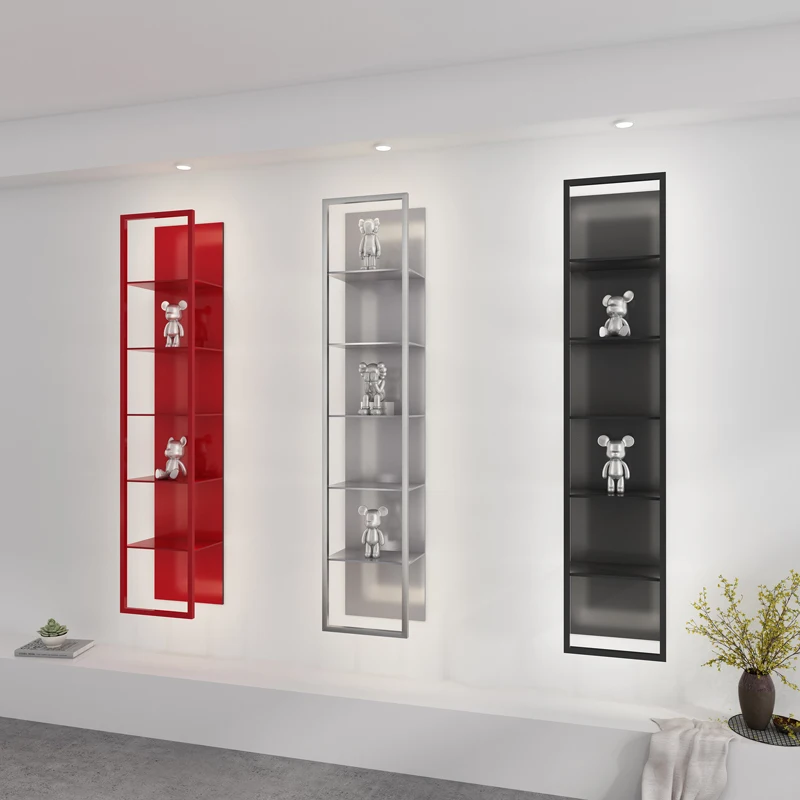 custom，High Quality Nordic Iron Style Home Decor Wall Mounted 5-layer Tiers Shelf Rack Wall Storage Racks