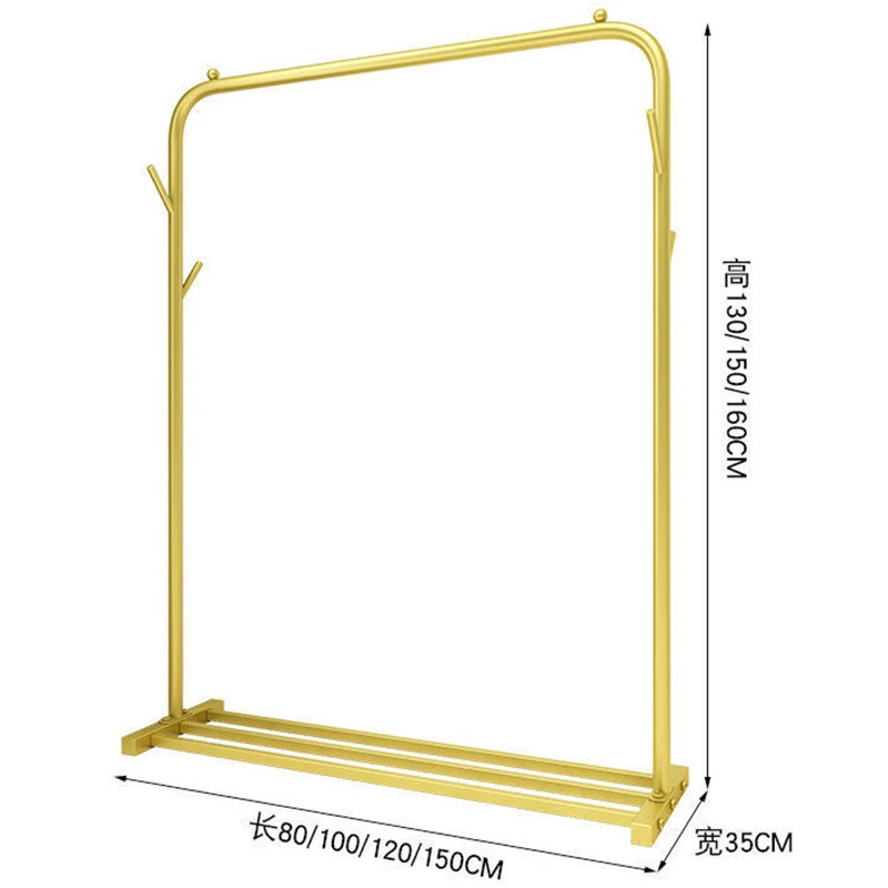 custom，Factory Direct Sale Display Racks Gold For Clothing Store Luxury Clothing Display Rack