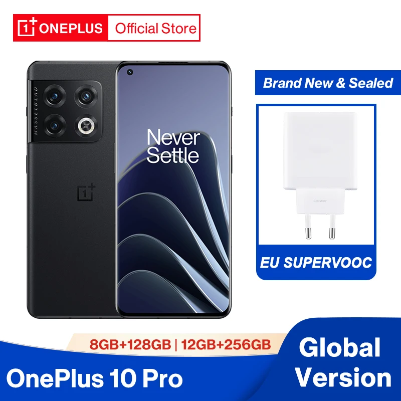 Global Version OnePlus 10 Pro 10pro 5G 12GB 256GB Snapdragon 8 Gen 1 80W Charging 6.7 ''120 Hz AMOLED Display