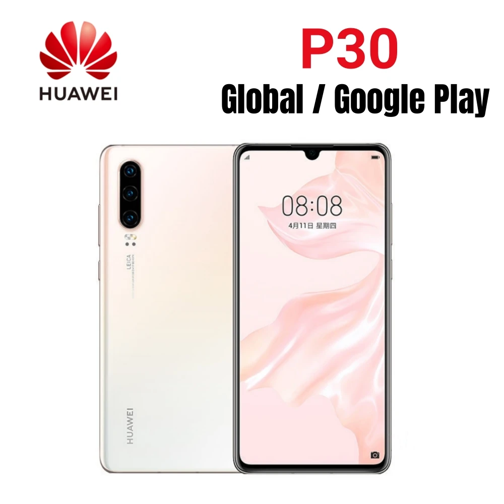 HUAWEI-P30 Android Smartphone, 6.1 ", 256GB ROM,40MP Camera,4G Network Mobile Phones, Google Play Store,Cellphones, Global