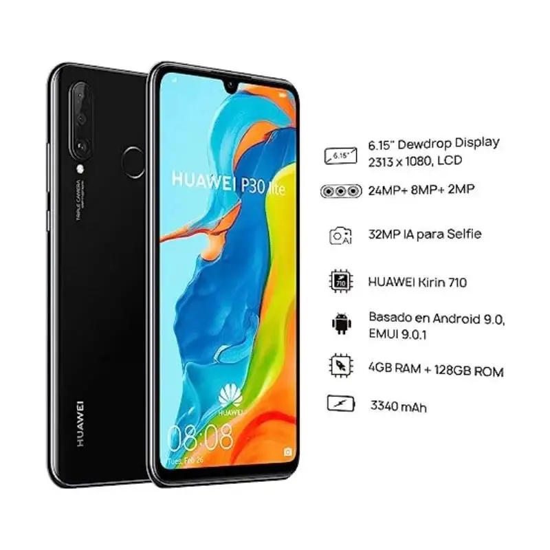 Global version HUAWEI P30 Lite Mobile phone Android 128GB ROM 6.15 inch 24MP Google Play Store Smartphone Unlocked Cell phone