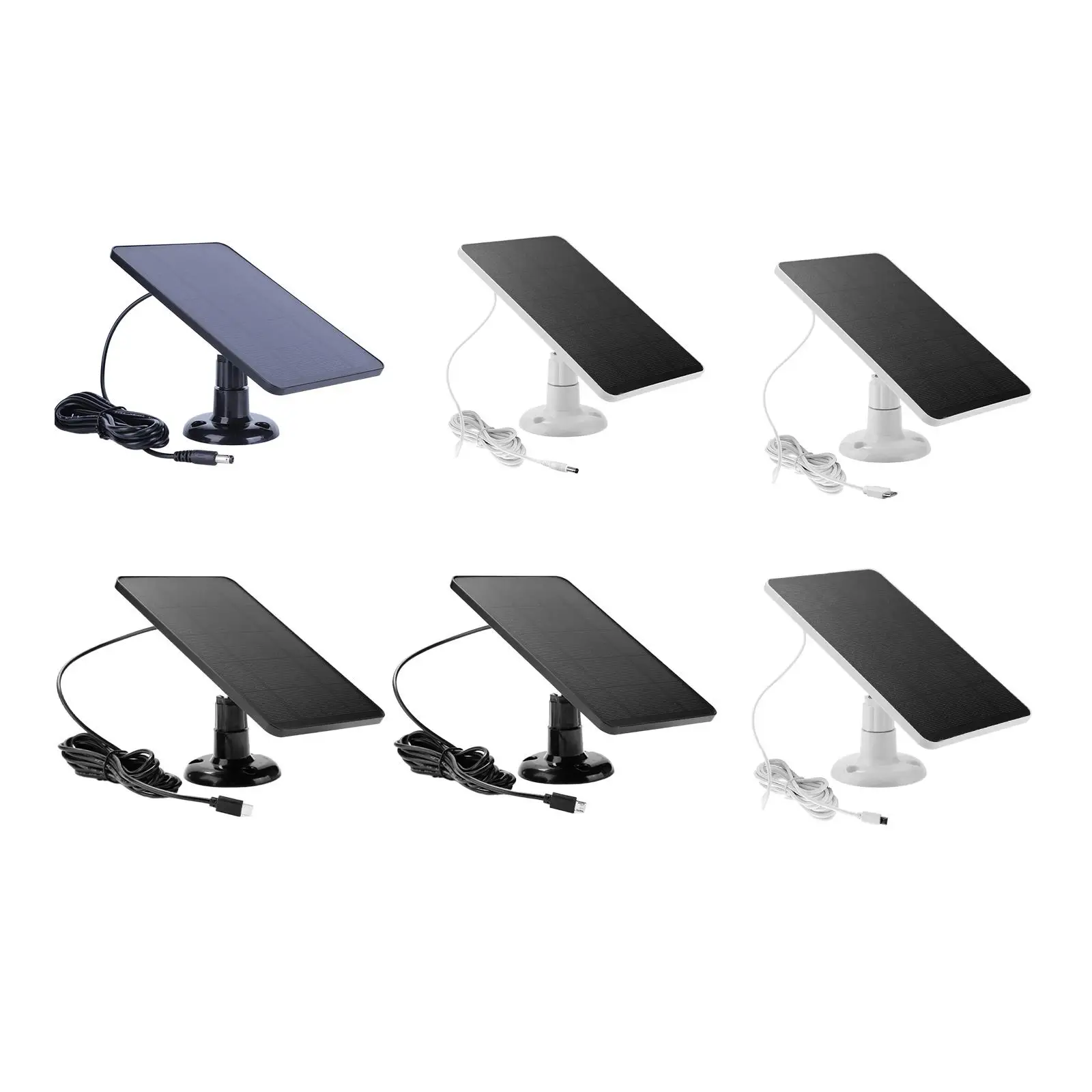 Solar Panel Charger Easy to Install 360 Degree Adjustable Bracket 300cm Charging Cable Weatherproof Waterproof Wall Mounted