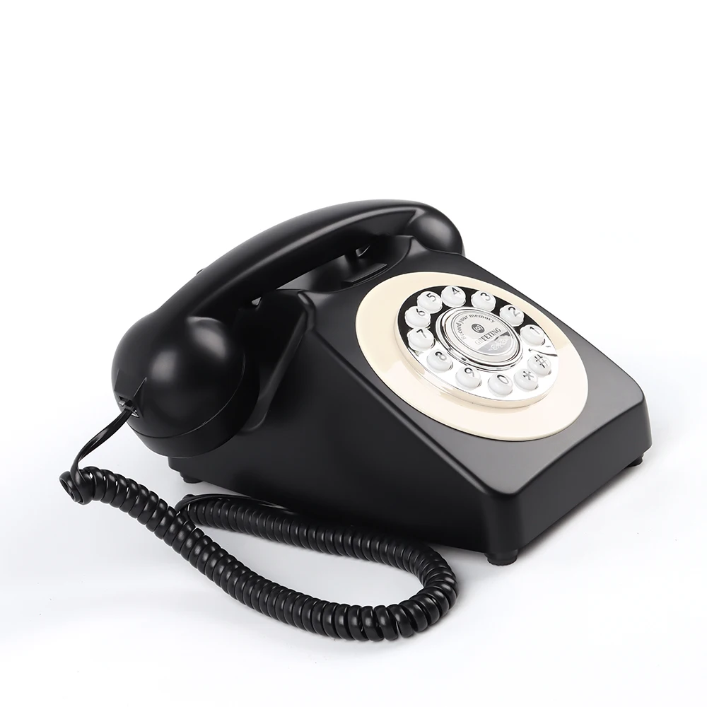 Wedding Audio Guestbook Phone Vintage Wedding Recording Phone Rotary Dial Voicemail Black