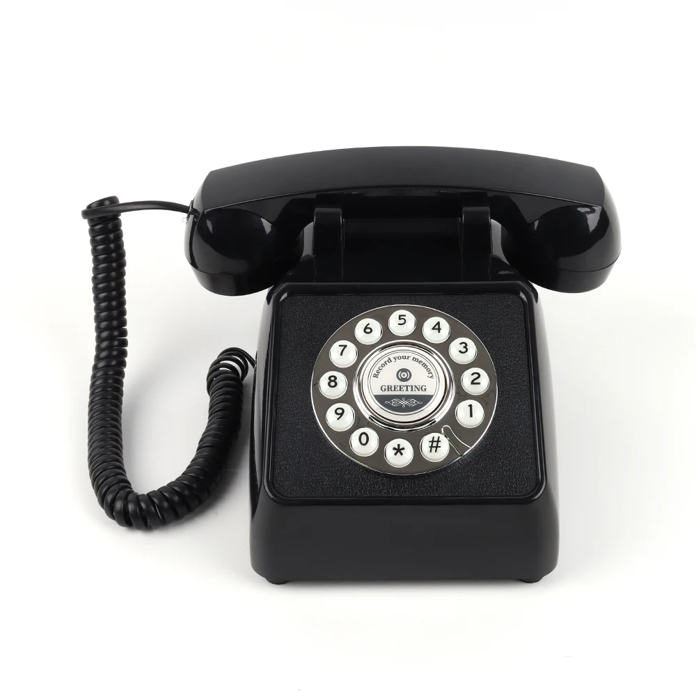 Recording Phone Wedding Recording Guestbook Retro Wedding Phone Guest Blessings Voicemail Black