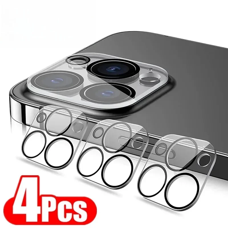 4PCS HD Lens Protective Glass For iPhone 16 15 14 Pro Max Back Camera Protector Tempered Glass For iPhone 15pro Max Lens Case