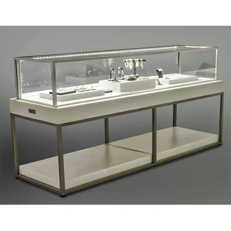 custom，Customized Jewellery Showroom Counter Floor Standing Jewelry Cabinet Locking Jewelry Display