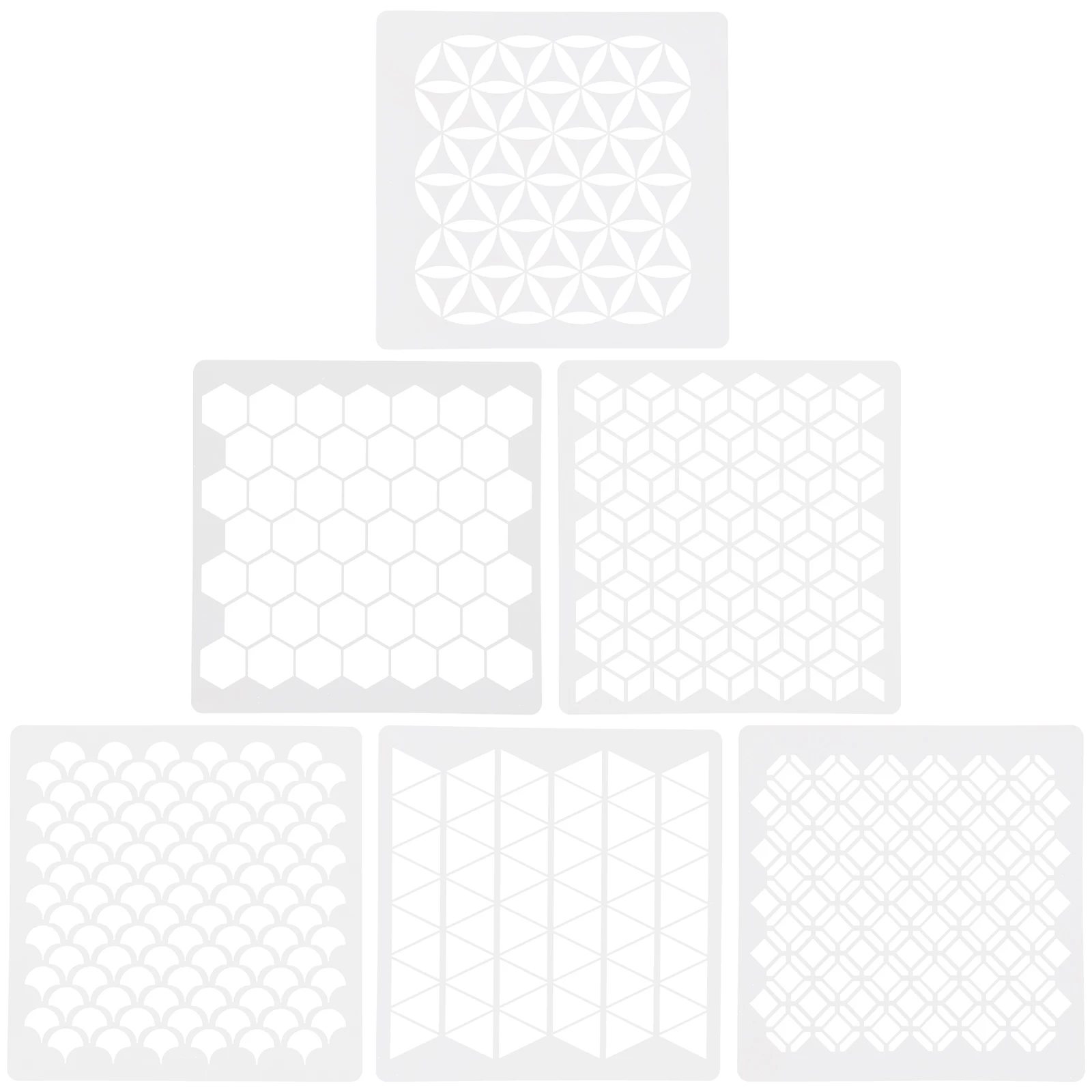 6pcs Paint Stencil Wall Painting Template Decorating Stencils For Walls Paint Spraying Template Board DIY Painting
