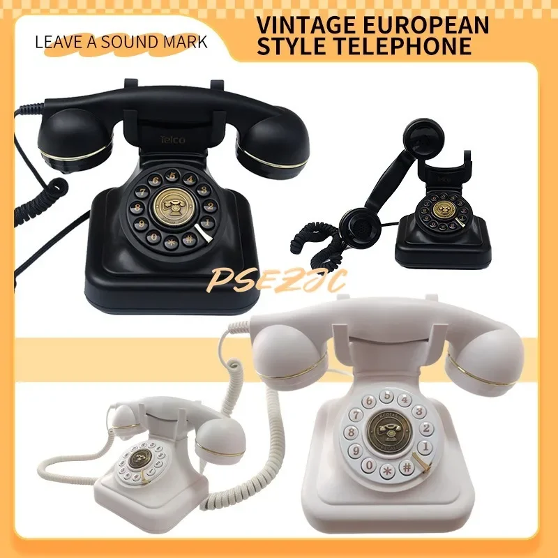 Household Retro Plug in Fixed City Telephone Office Hotel Portable Decorative Telephone Birthday Party Celebration