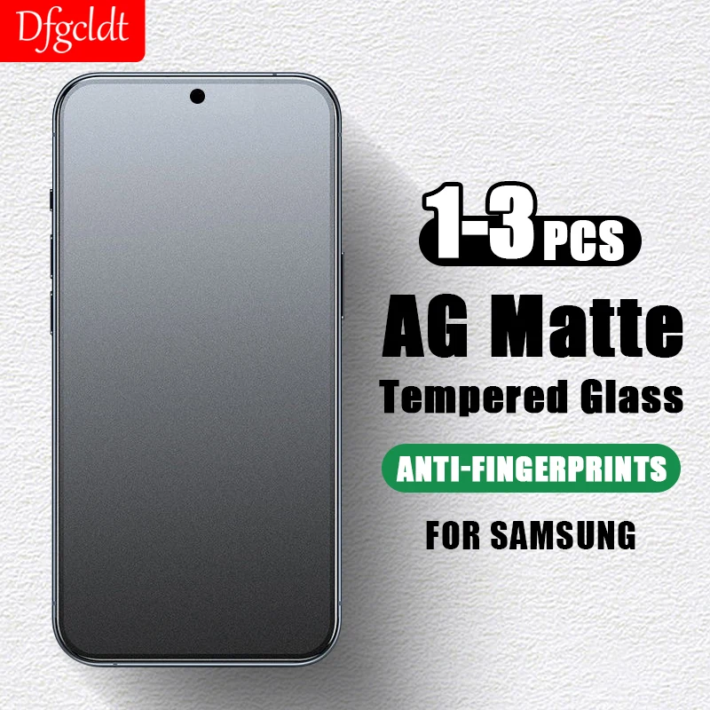 1-3Pcs Matte Tempered Glass For Samsung Galaxy A55 A35 A25 A15 A05S M55 M15 C55 Screen Protectors For Samsung A53 A52S A51 A50