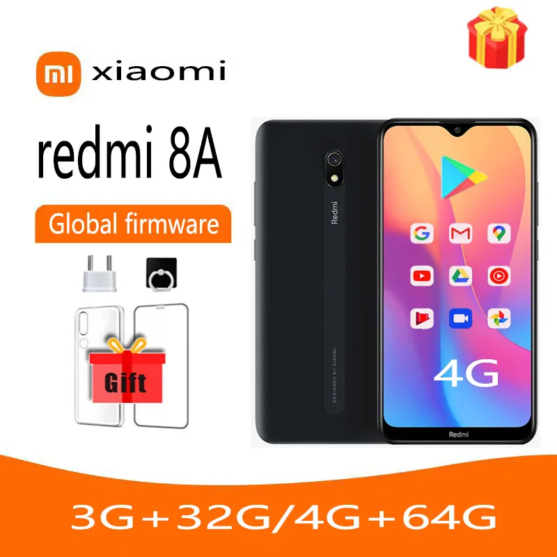 Global firmware Xiaomi Redmi 8A Smartphome with Phone ,4GB 64GB Battery 5000mAh Snapdargon 439 12MP Camera Mobile used Phone