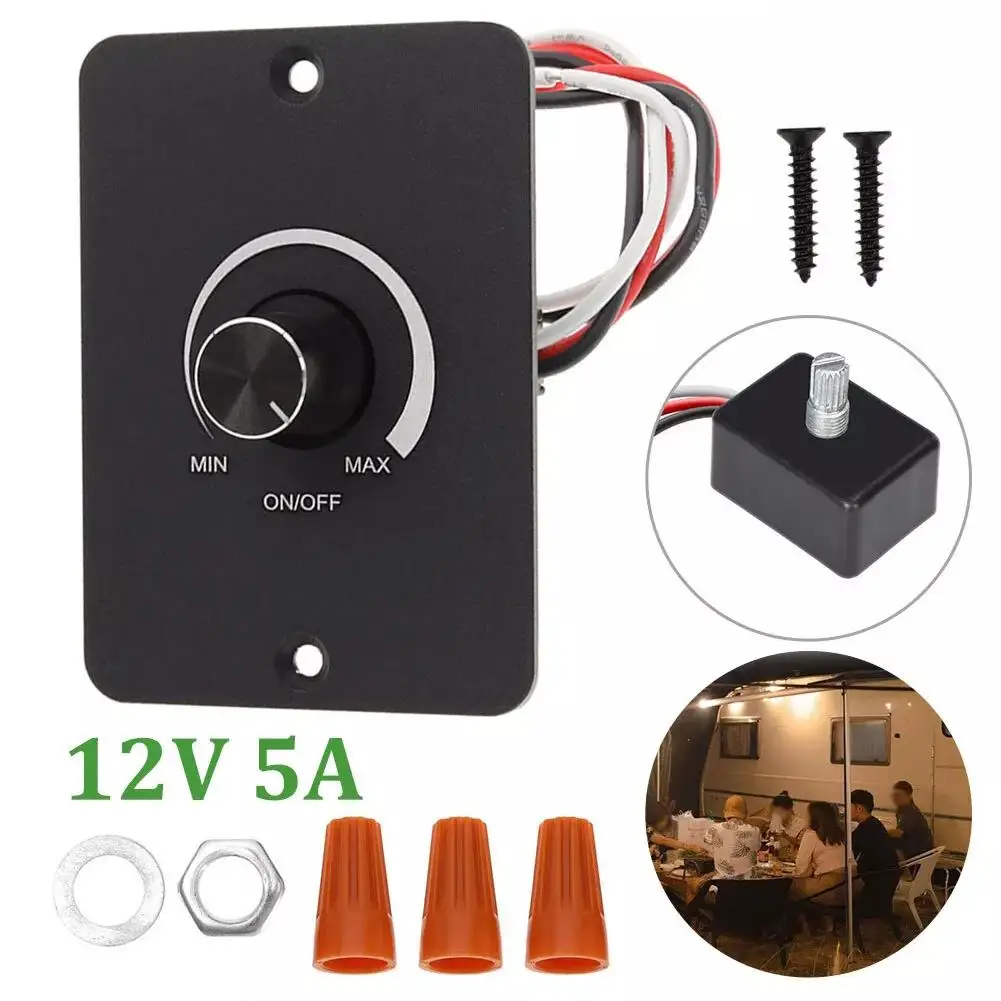 LED Accurate Dimmer Control Switch DC 12V 5A For Marine Travel Trailer Adjustable Brightness Controller Switch Lamp For Car I4E9