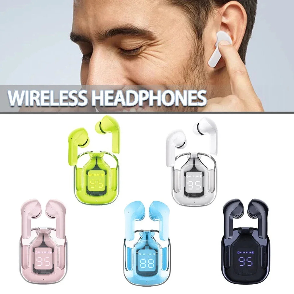 T2 TWS Wireless Earphone Bluetooth 5.3 Headphones Sport Gaming Headsets Noise Reduction Earbuds Bass Touch Control for allphone