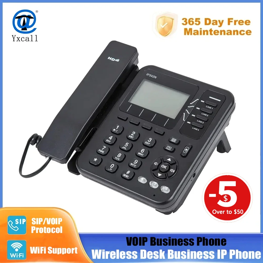 VOIP Phone 2 Lines Special WiFi Desktop Business IP Phone SIP G.722 Opus With Fast Ethernet VOIP Telephone