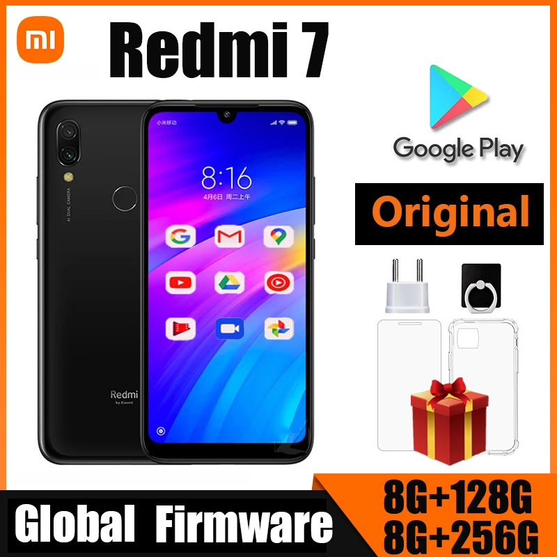 Global firmware Xiaomi Redmi 7 smartphone Dual Camera Dual SIM Solt Cellphone Android used phone