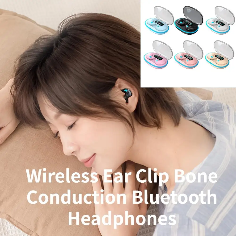 Wireless Ear Clip Bluetooth Headphones Mini Sleep Headphones Digital Stereo Hidden Noise Reduction Headphones