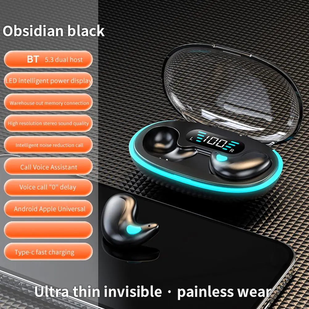 Wireless Ear Clip Bluetooth Headphones Headphones Hidden Stereo Mini Noise Reduction Digital Sleep Headphon G3A3