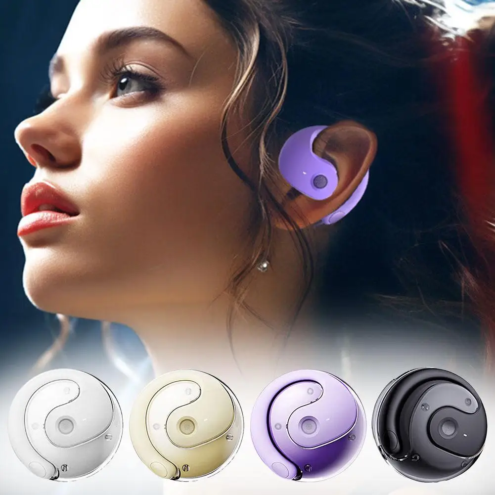Hanging Ear Bluetooth Earphone Small Coconut Ball Out-ear Bluetooth Portable Life Power Music Low Long High Earphone Latenc I4C0