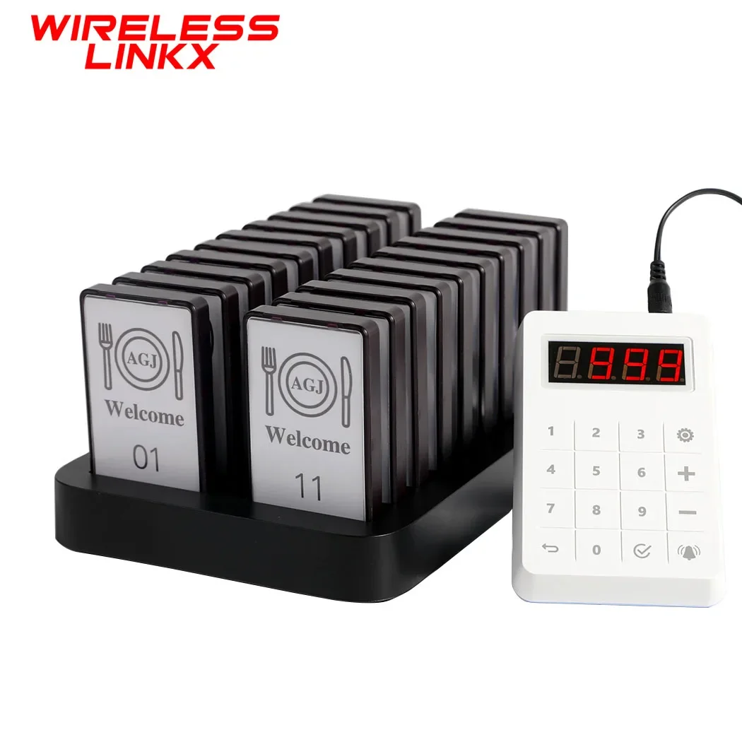 Wireless Restaurant Pager System Guest Customer Waiter Calling beeper pager buzzer for Restaurant Food Court Cafe beach bar