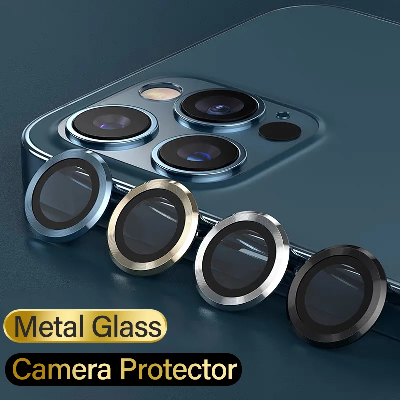 Metal Ring Camera Lens Protector Glass For iPhone 14 15 16 Pro Max Full Cover Camera Protector For iPhone 15 16 Plus 16 Pro Max