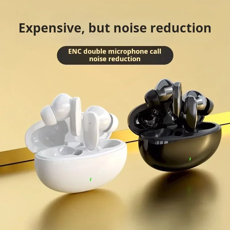 Pro5 ENC Noise Reduction Al Display Bluetooth Earphones Stereo Headphone Wreless Headset with Microphone