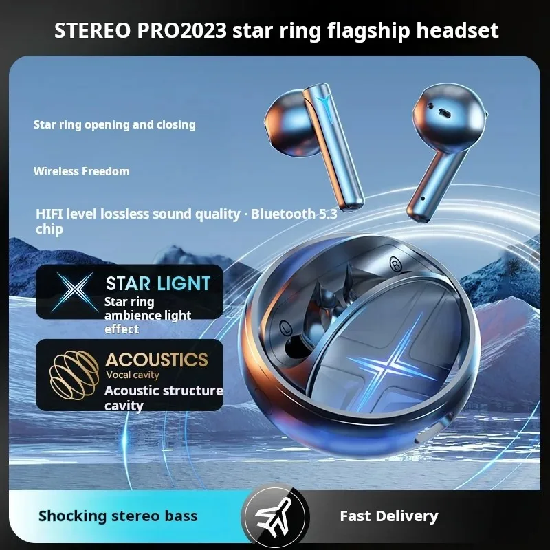 SP31 ENC Noise Reduction Al Display Bluetooth Earphones Stereo Earphone Sports Headset Wreless Earphones with Microphone