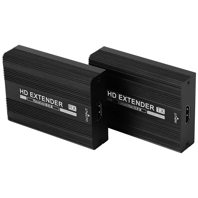 ET1815 150M HD Network Extender 1080P -Compatible Transmitter Receiver For POE Power Supply Aluminum Alloy