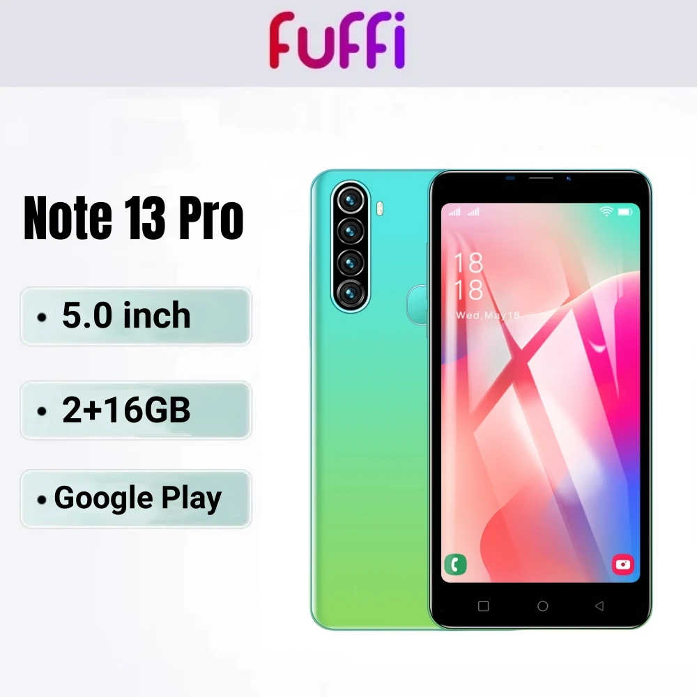 FUFFI-Note 13 Pro,Cell phone,5.0 inch,16GB ROM,2GB RAM,Smartphone Android,Dual SIM,2000mAh,Mobile phones,Cellphones