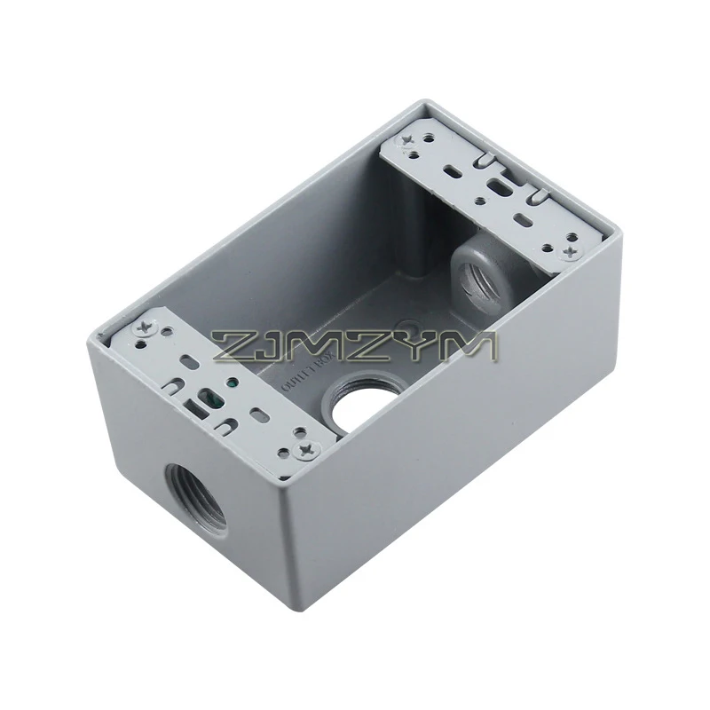 Single-Gang Electrical Box, 1/2-Inch Electrical Conduit Weatherproof Outdoor Switch/Outlet Box, Plastic Junction Box Outlet