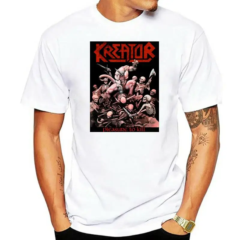 Kreator Pleasure To Kill New Short - Long Sleeve Black T-Shirt Harajuku Hip Hop Tee Shirt
