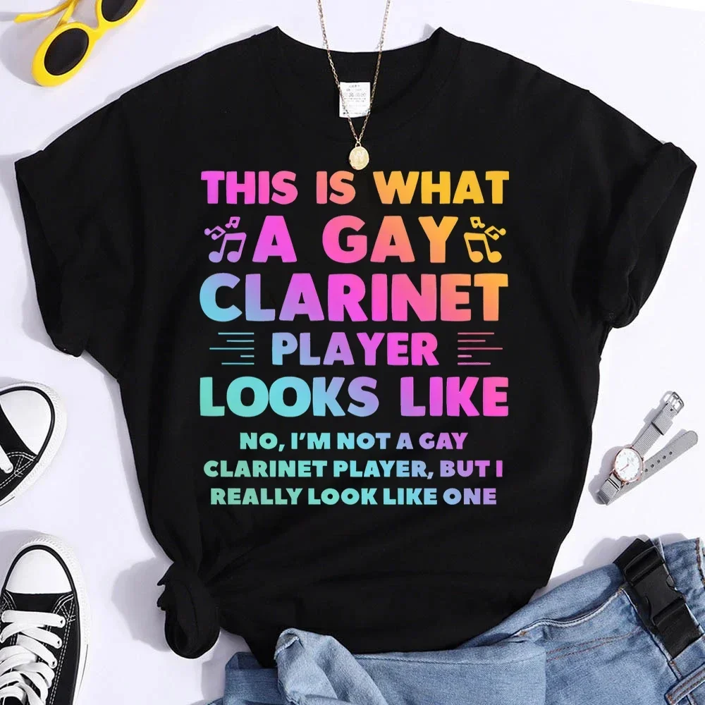 LGBT Pride Month T Shirt This Is What A Gay Clarinet Player Print Tees Top Funny Pride Aesthetic Clothes Ulzzang Camiseta Mujer