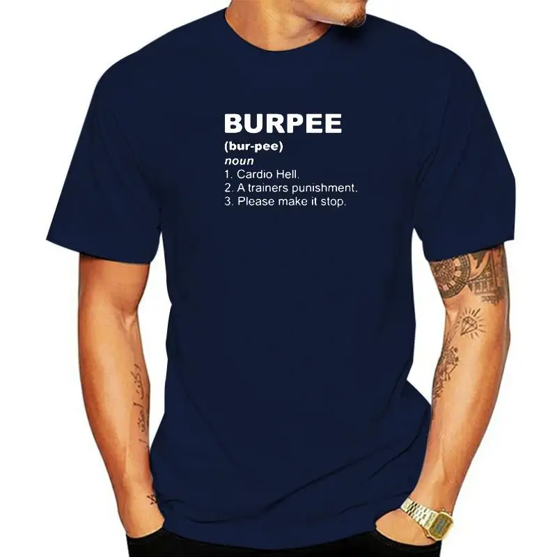 Burpee Definition Print Cotton Casual Tshirt Women Funny T Shirt for Lady Streetwear Regular Top Tee