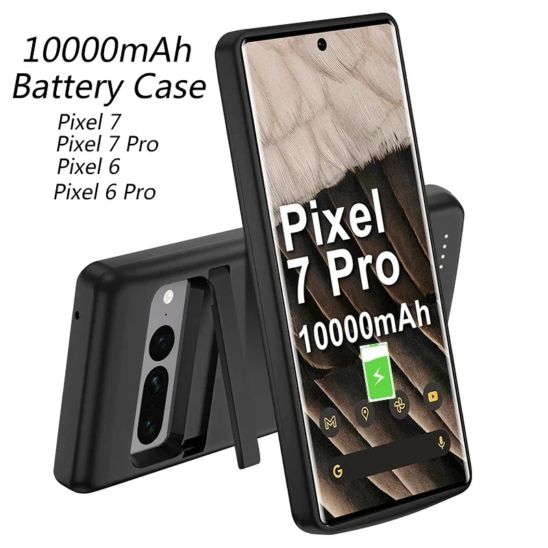 Pixel 7 10000mAh Battery Charger Case For Google Pixel 7 Pro 6 Pro 8 Pro Portable Power Bank Charging Cover Capa externa bateria